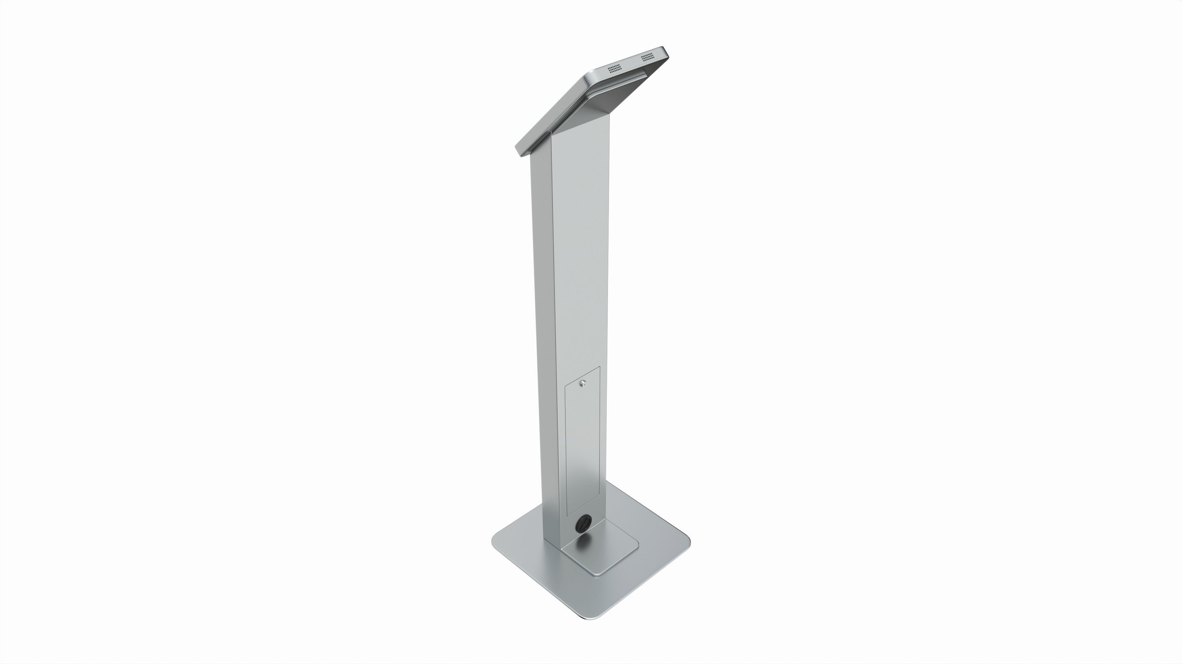 Store exhibition customer freestanding info tablet holder 3D model_2
