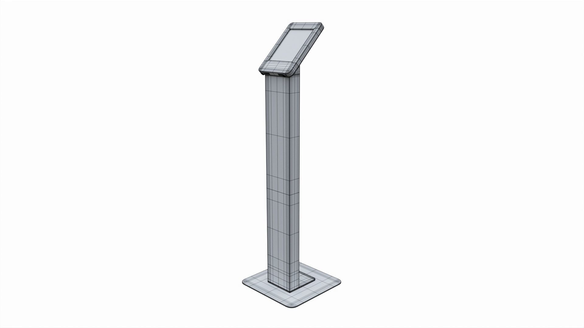 Store exhibition customer freestanding info tablet holder 3D model_6