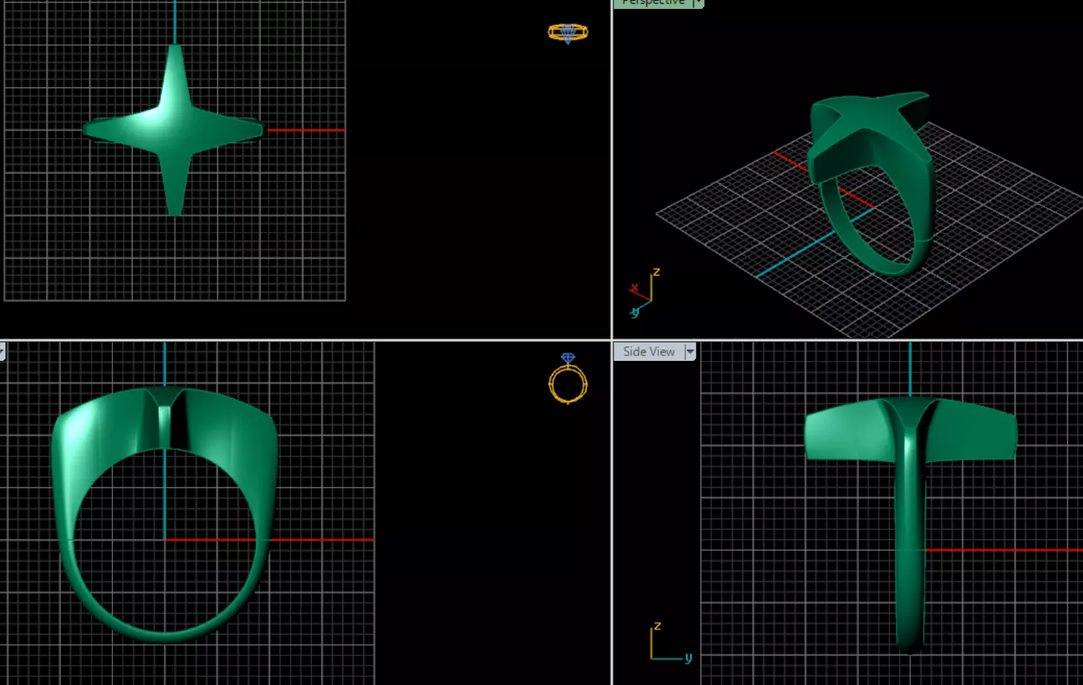 star ring 3D print model_0