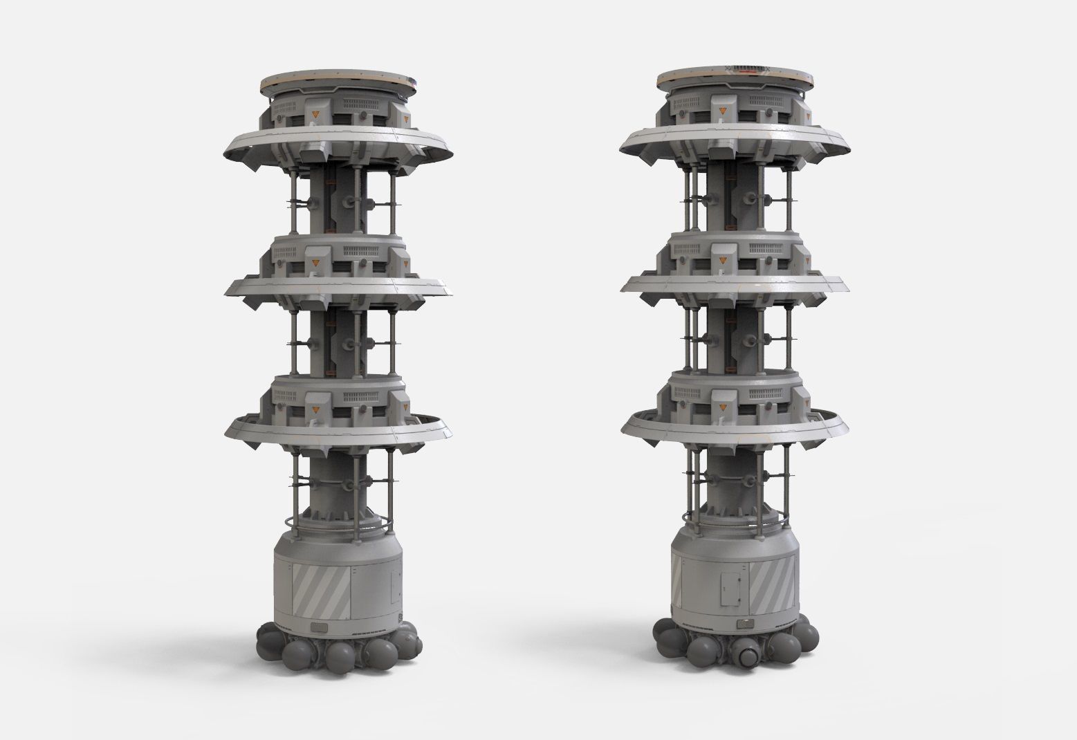 sci-fi Architecture kitbash 48 3D model_8