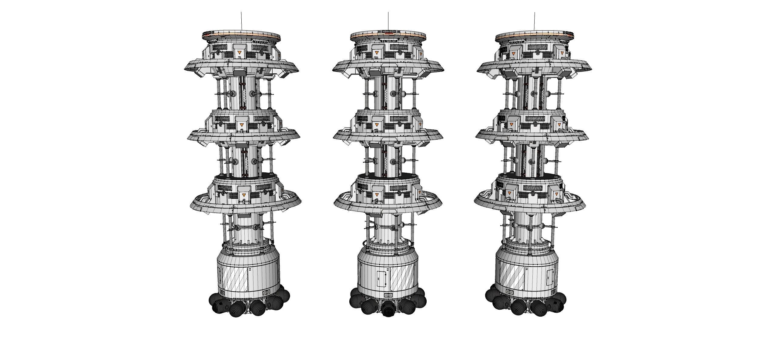 sci-fi Architecture kitbash 48 3D model_24