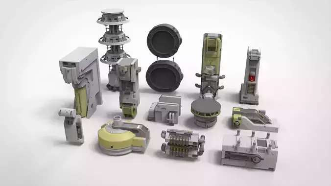 sci-fi Architecture kitbash 48 3D model