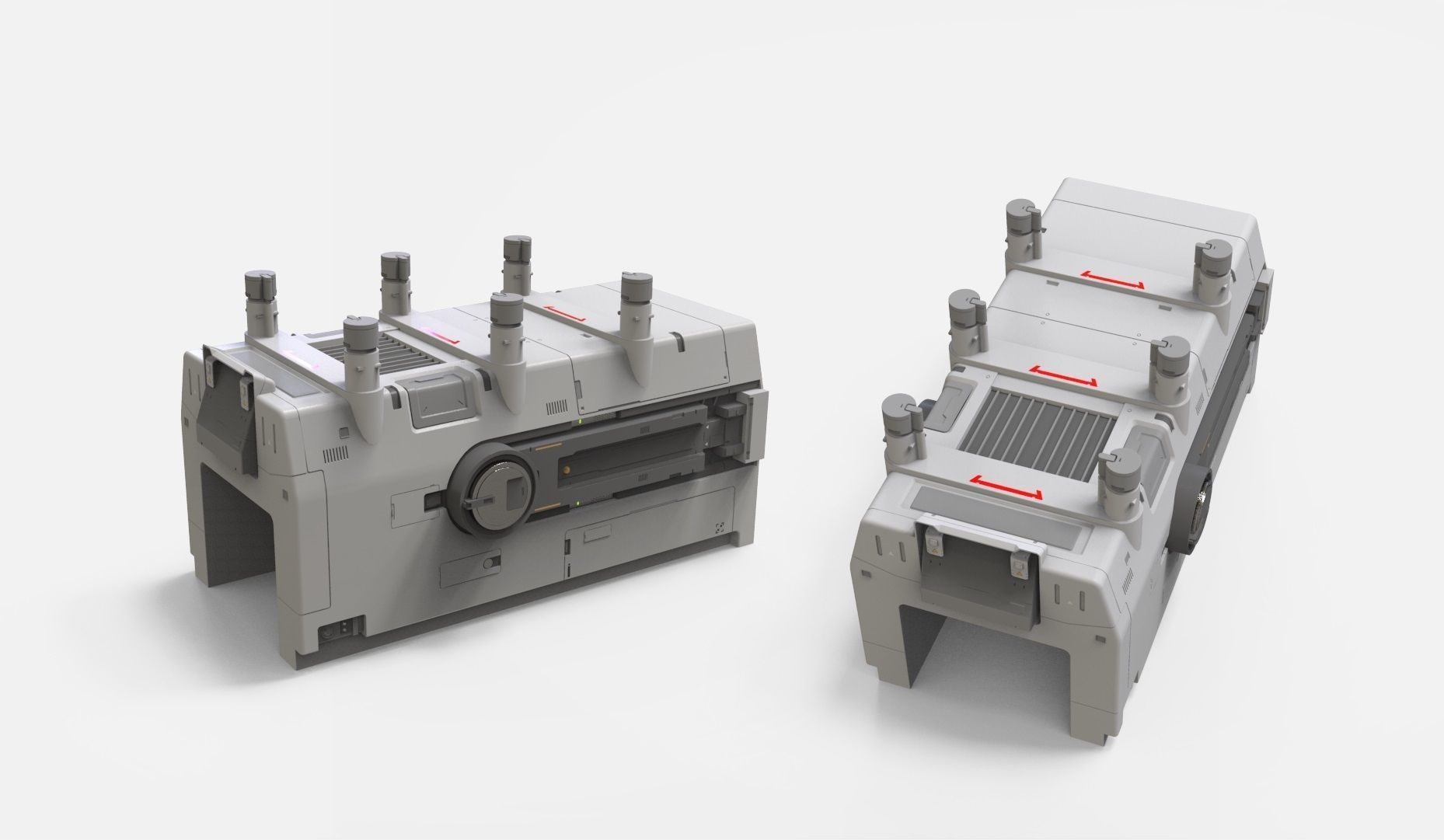 sci-fi Architecture kitbash 48 3D model_16