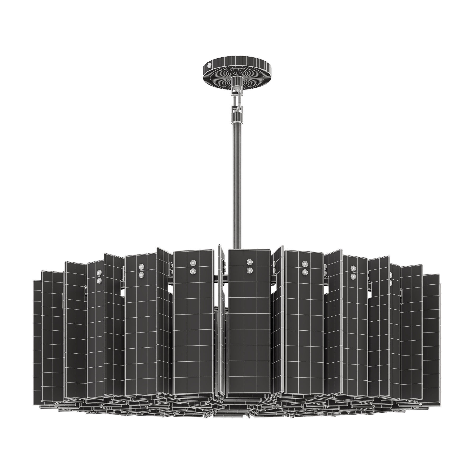 RH LATTICE ROUND CHANDELIER 3D model_2