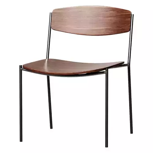 Lynderup 3080 Dining Chair - Chrome Walnut