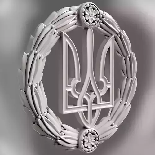 Trident coat of arms of Ukraine  stl for cnc milling machine 3D print model