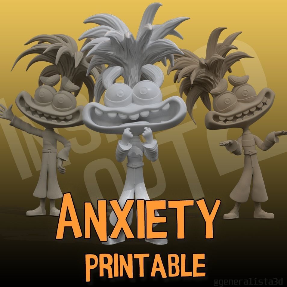 Anxiety  from Inside Out Printable 3D print model_17