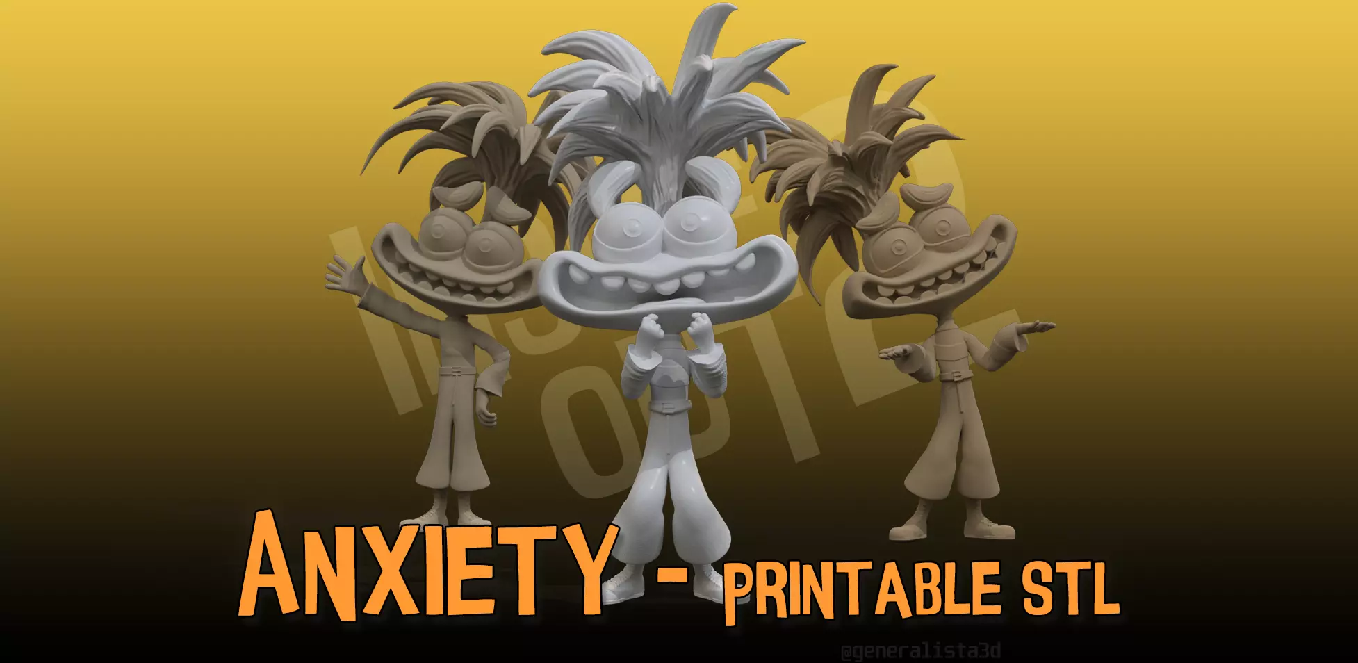 Anxiety  from Inside Out Printable 3D print model_0