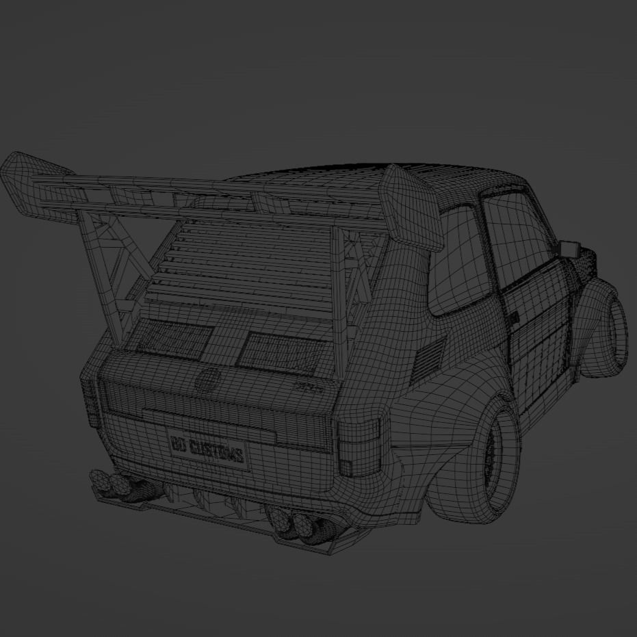 Toon style Fiat polski Drift spec eevee Low-poly 3D model_5