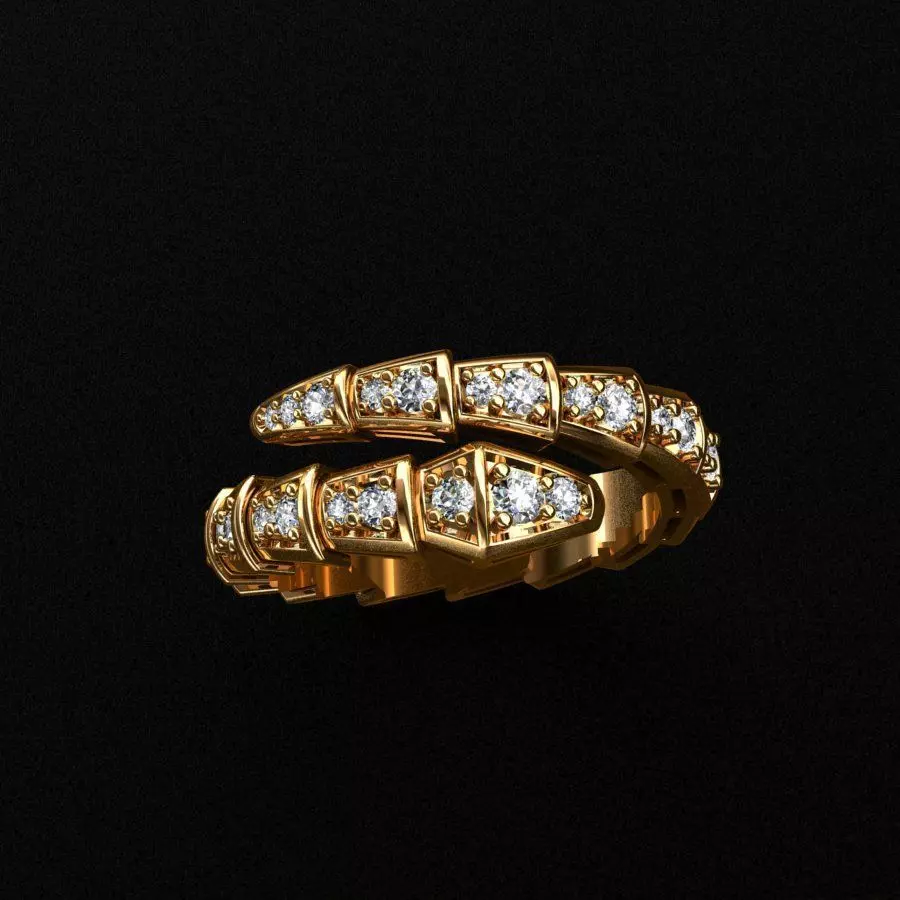 Bvlgari Serpenti Ring 3D print model_0