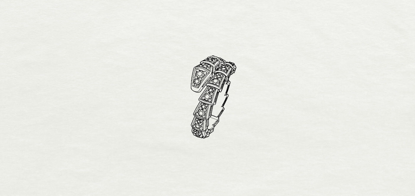 Bvlgari Serpenti Ring 3D print model_14