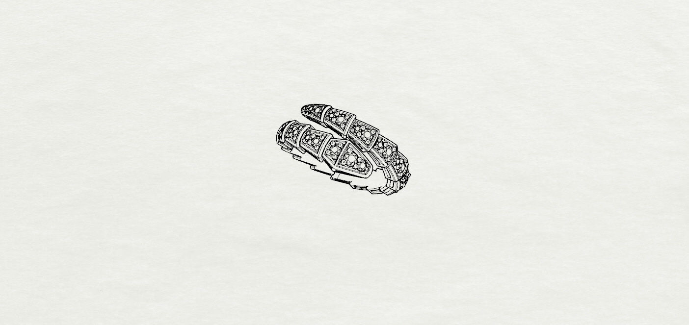 Bvlgari Serpenti Ring 3D print model_13
