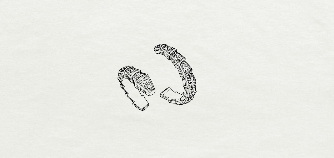 Bvlgari Serpenti Ring 3D print model_19