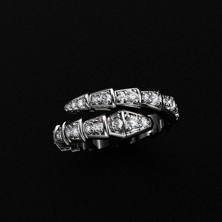 Bvlgari Serpenti Ring 3D print model_1
