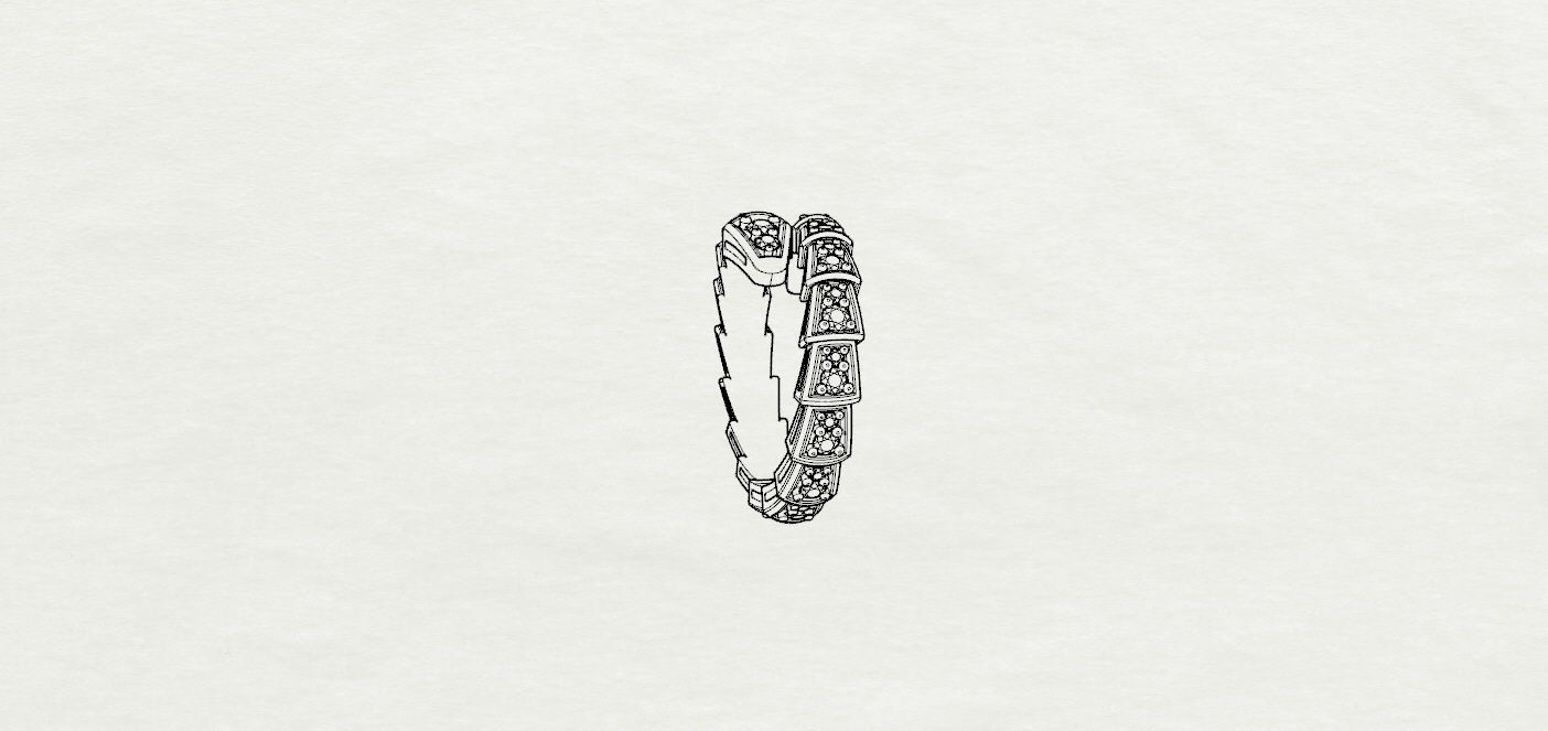 Bvlgari Serpenti Ring 3D print model_15