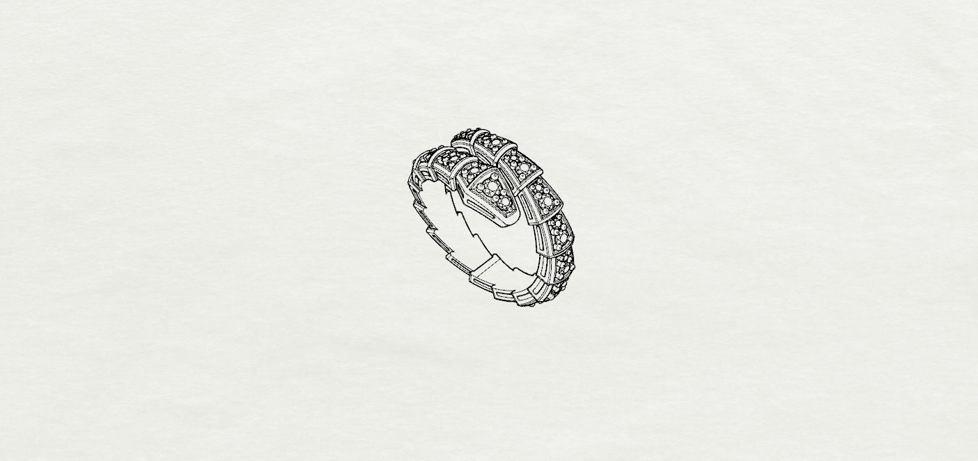 Bvlgari Serpenti Ring 3D print model_18