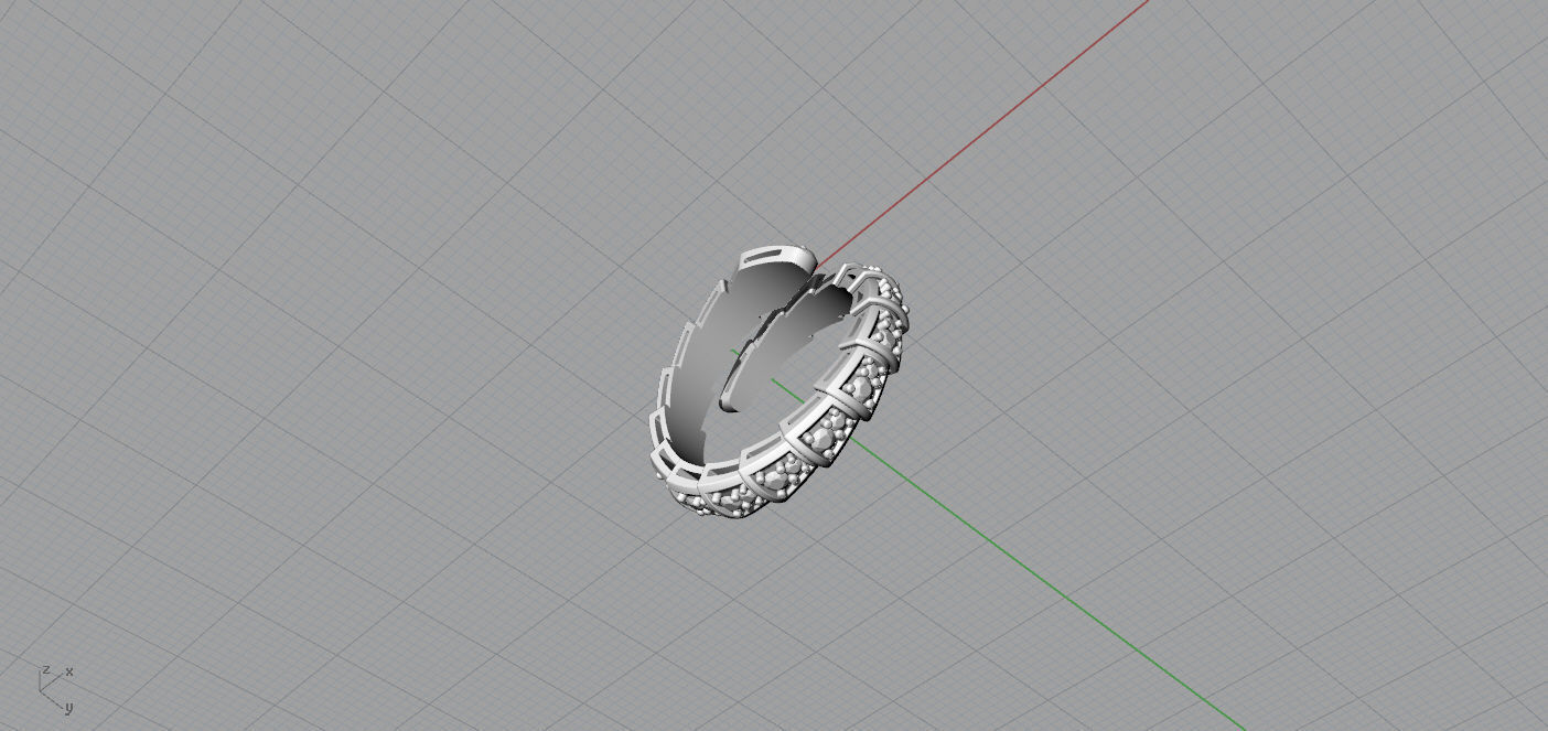 Bvlgari Serpenti Ring 3D print model_12