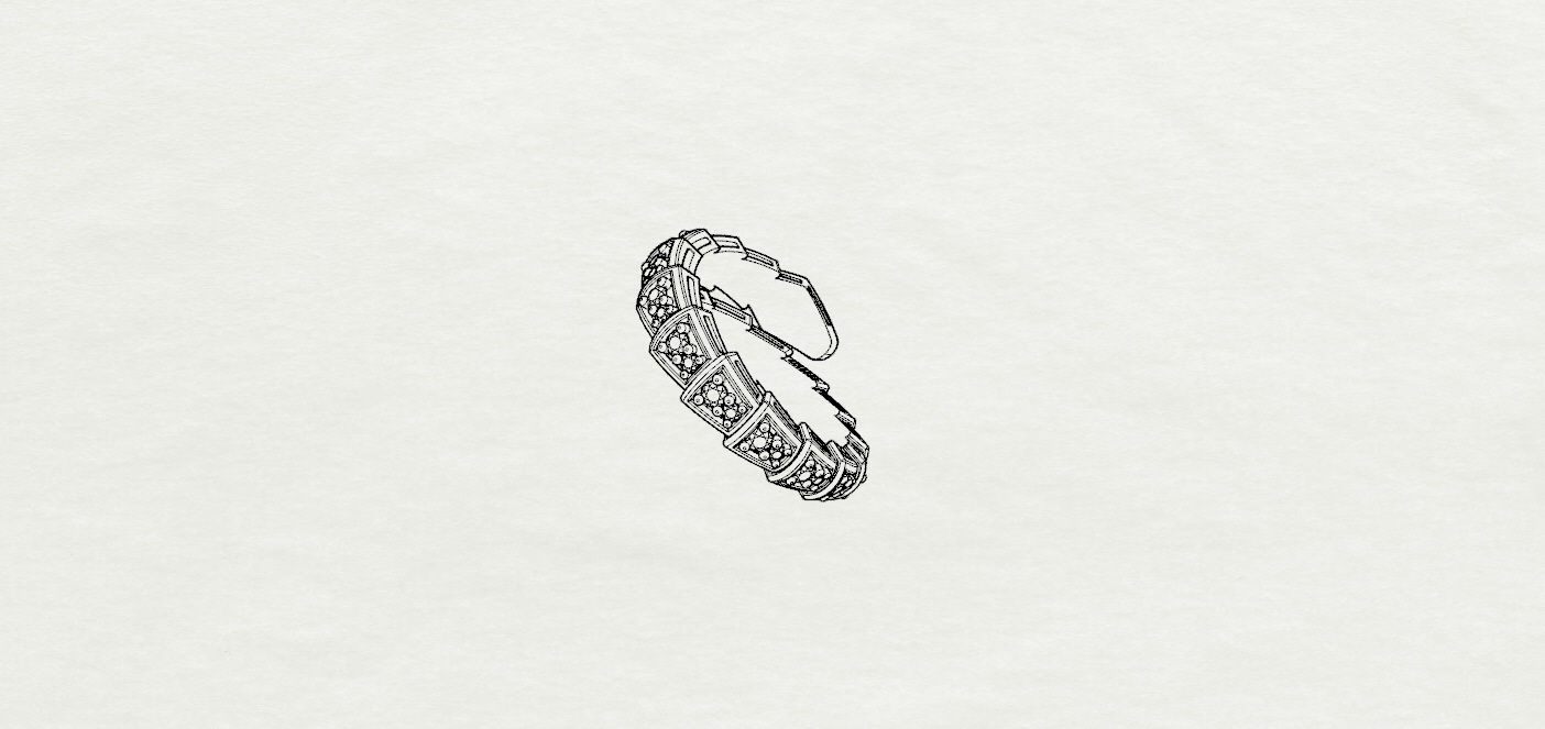 Bvlgari Serpenti Ring 3D print model_17