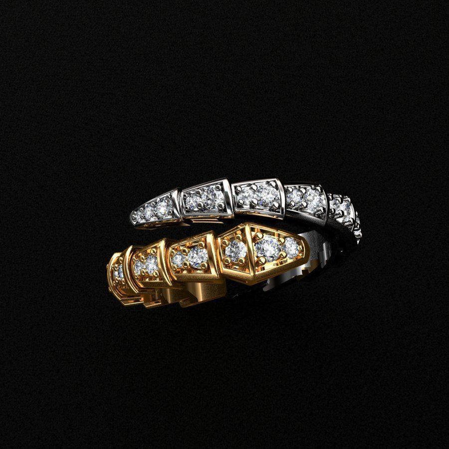 Bvlgari Serpenti Ring 3D print model_3