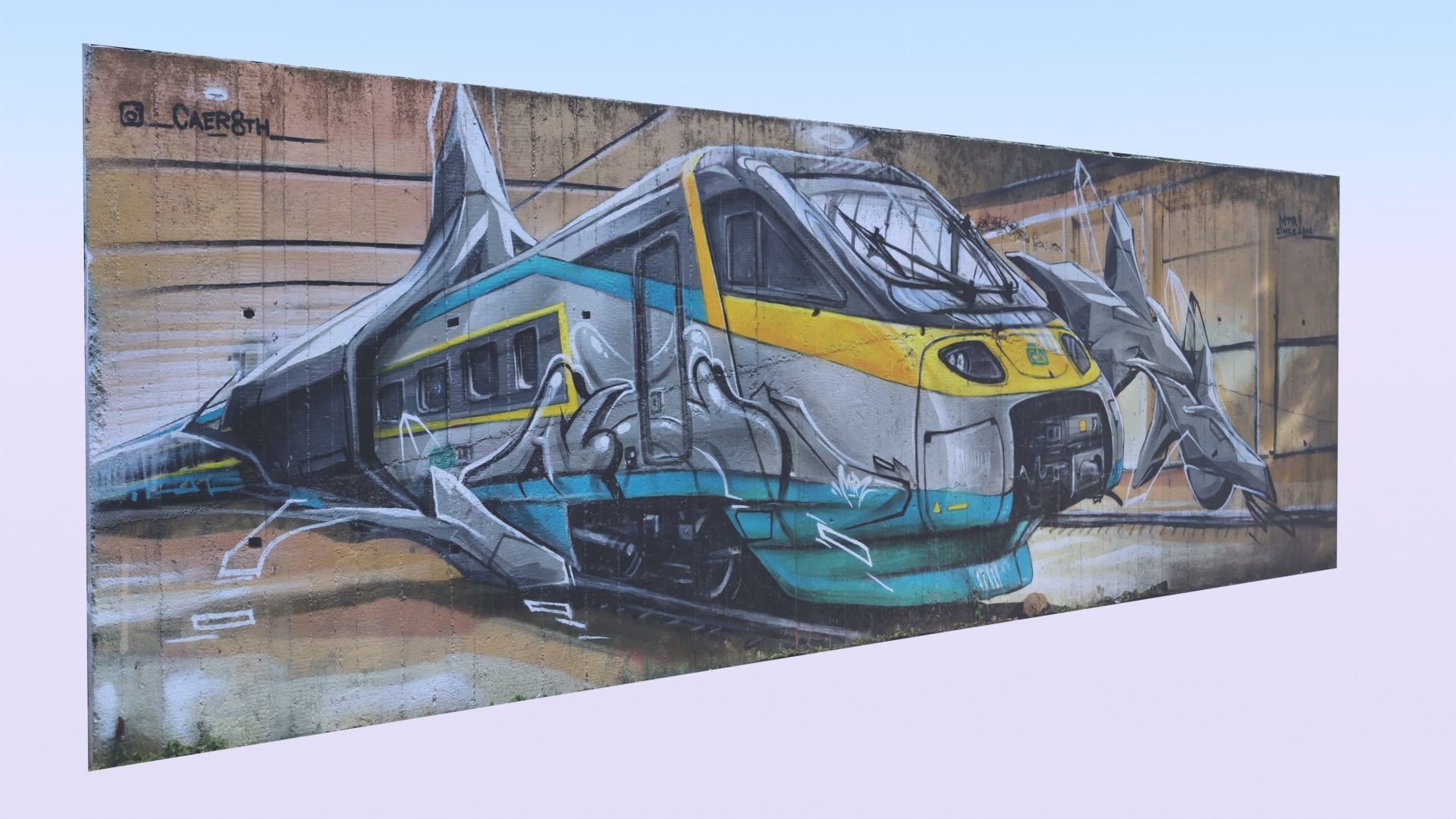 Graffiti wall IV 3D model_4