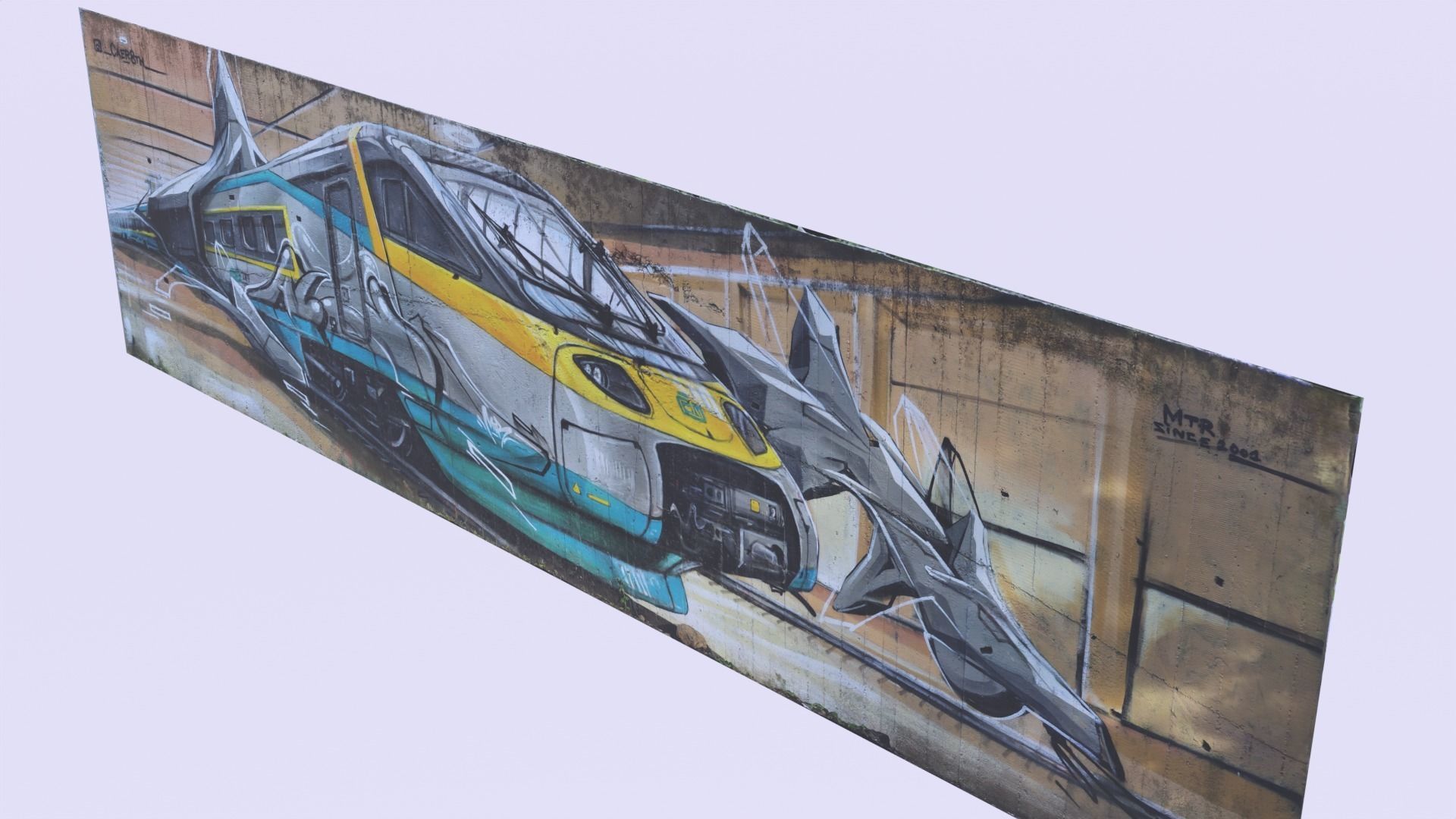 Graffiti wall IV 3D model_5