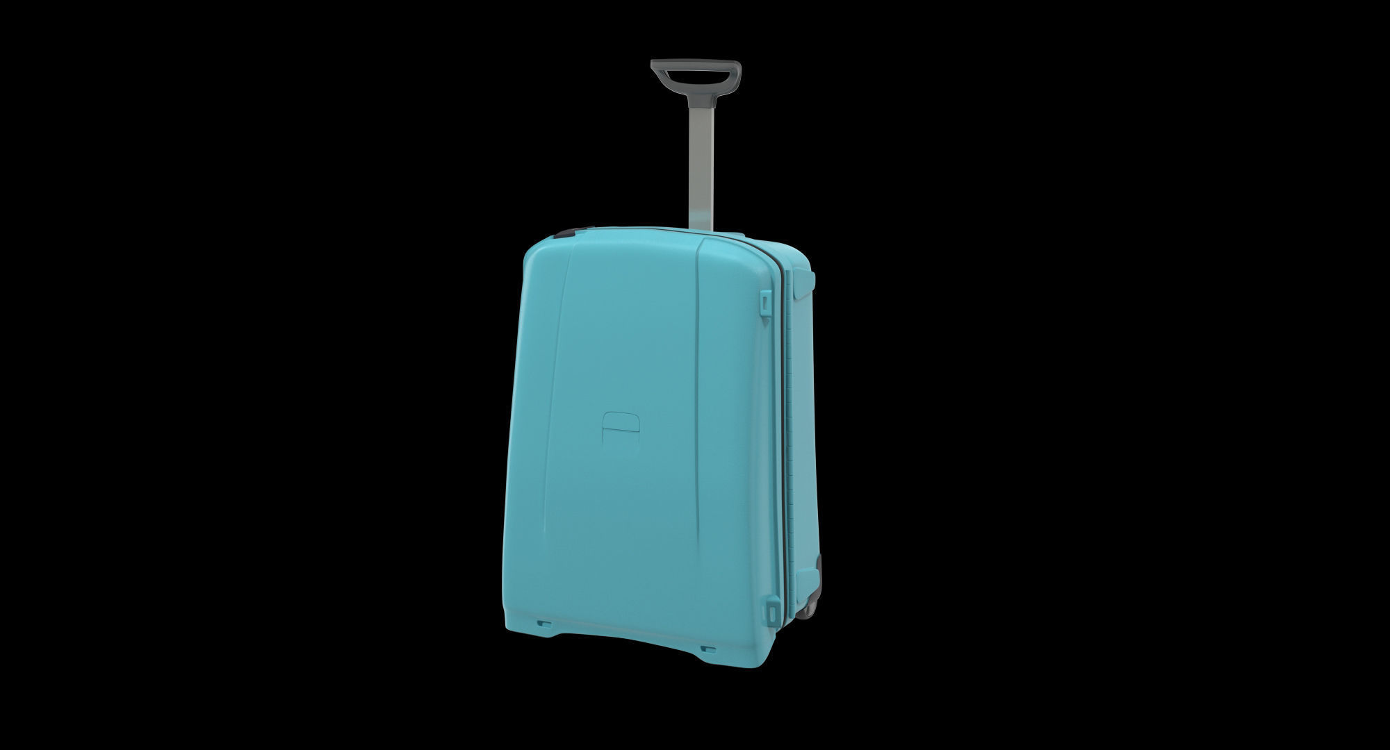Suitcase Blue Generic Low-poly 3D model_1