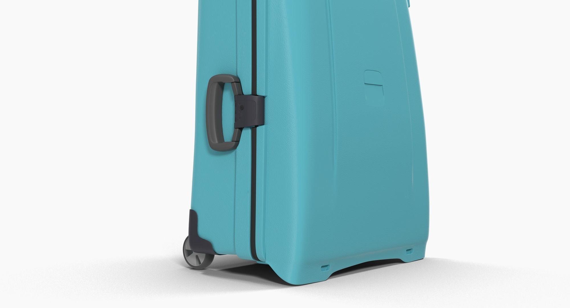 Suitcase Blue Generic Low-poly 3D model_9