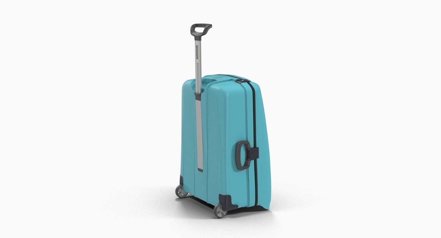 Suitcase Blue Generic Low-poly 3D model_17