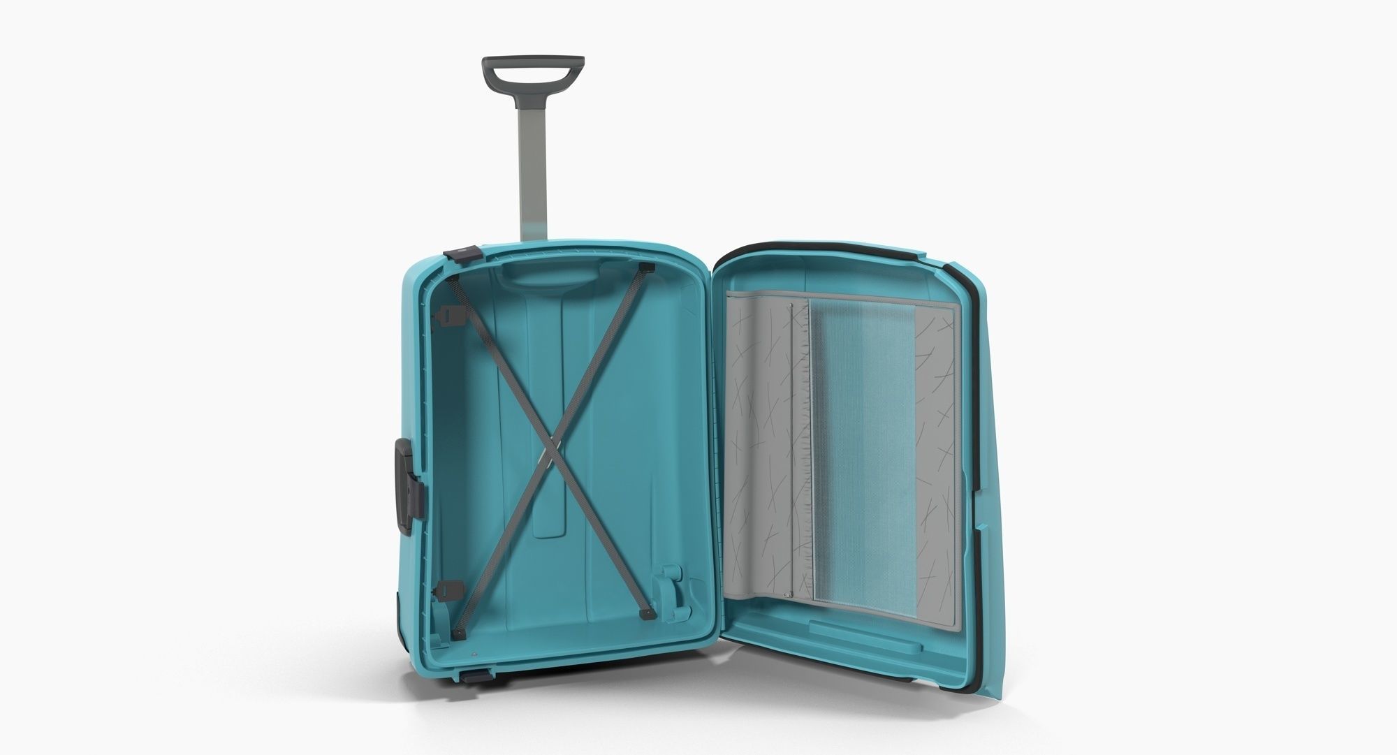 Suitcase Blue Generic Low-poly 3D model_10