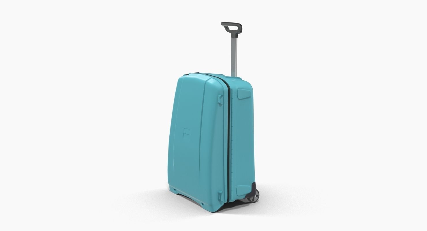 Suitcase Blue Generic Low-poly 3D model_23