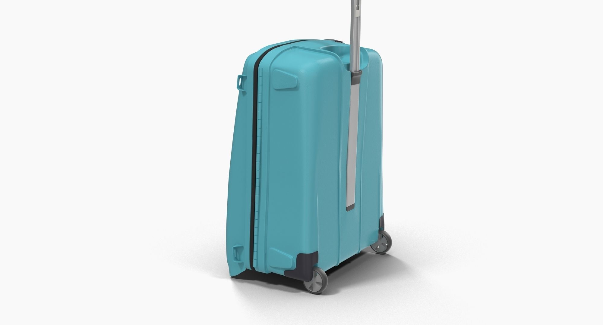 Suitcase Blue Generic Low-poly 3D model_6