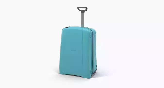 Suitcase Blue Generic Low-poly 3D model Suitcase Blue Generic Low-poly 3D model