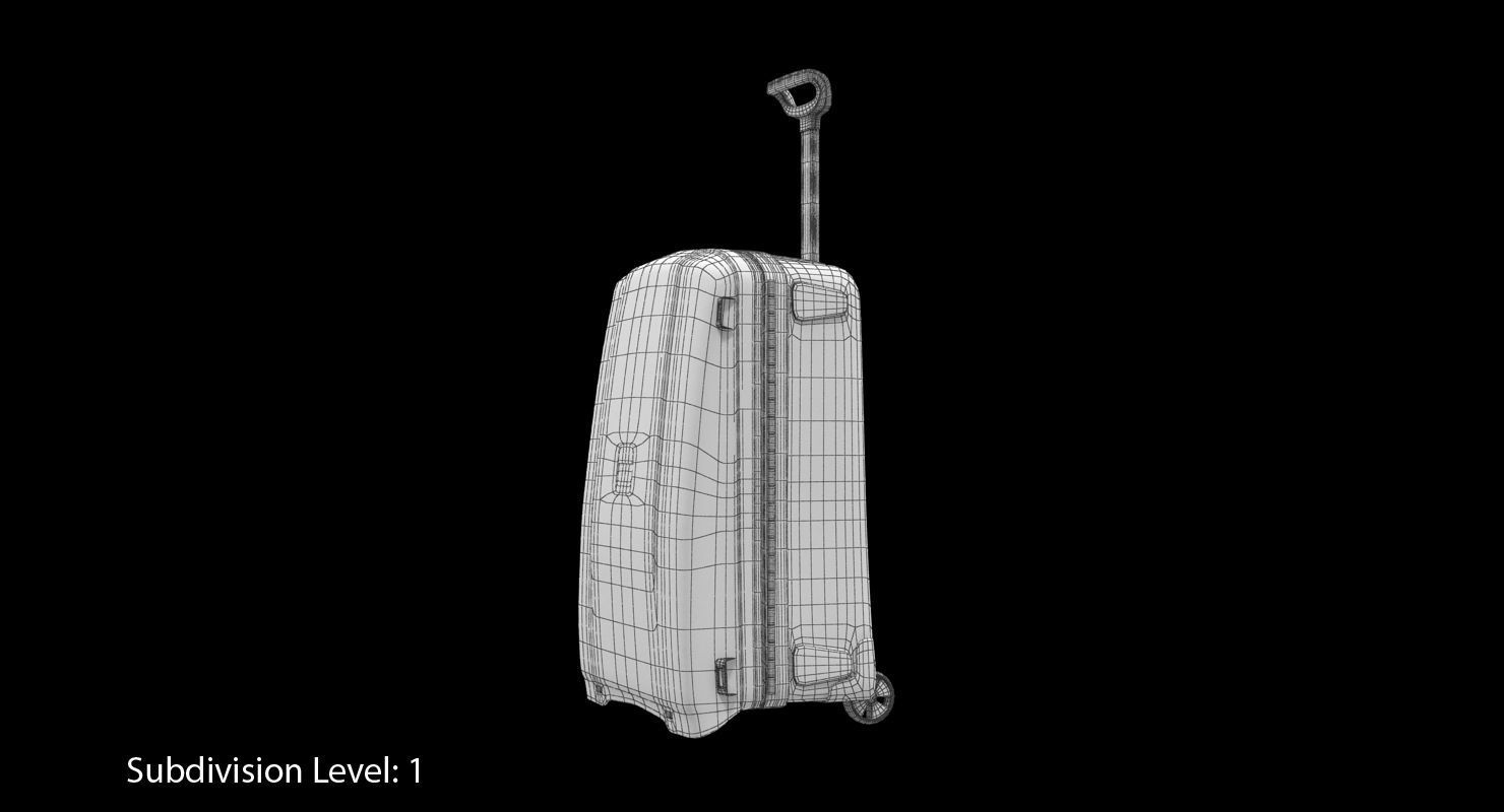 Suitcase Blue Generic Low-poly 3D model_35