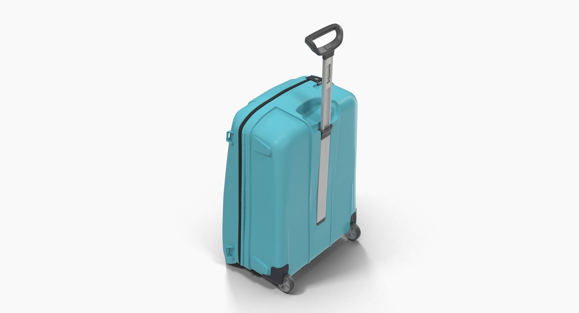 Suitcase Blue Generic Low-poly 3D model_8