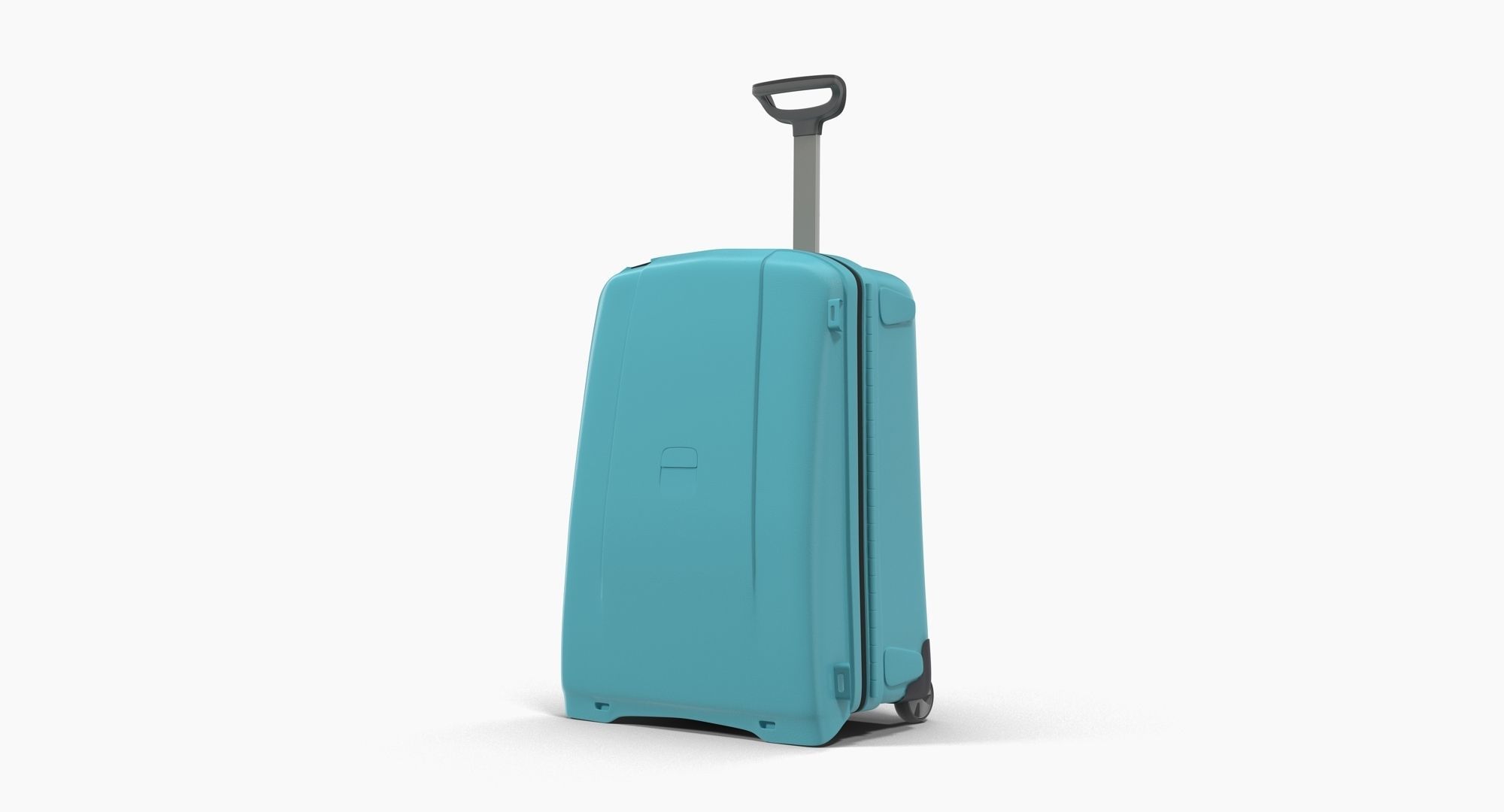 Suitcase Blue Generic Low-poly 3D model_4