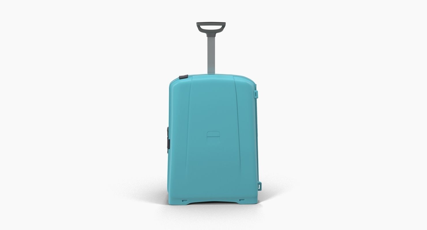 Suitcase Blue Generic Low-poly 3D model_13