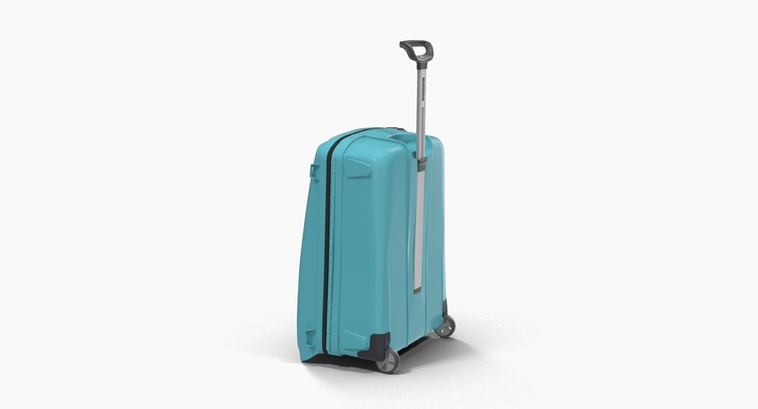 Suitcase Blue Generic Low-poly 3D model_21