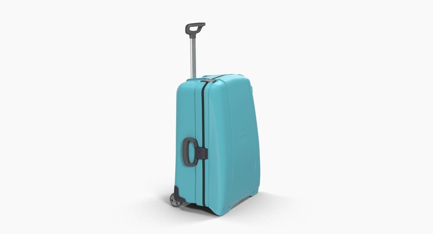 Suitcase Blue Generic Low-poly 3D model_15
