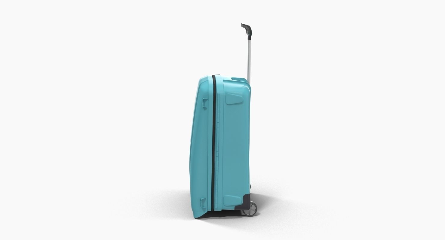 Suitcase Blue Generic Low-poly 3D model_22