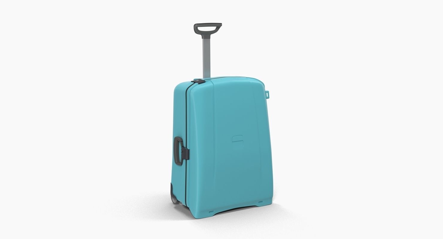 Suitcase Blue Generic Low-poly 3D model_14