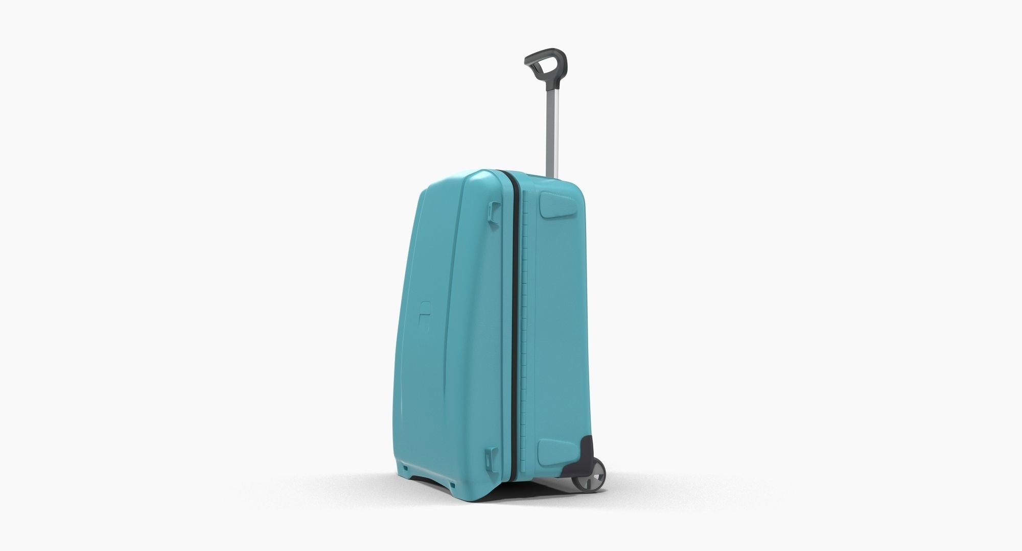 Suitcase Blue Generic Low-poly 3D model_5