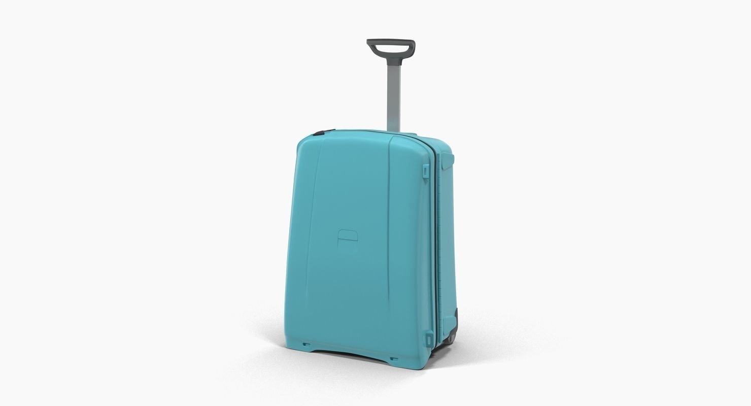 Suitcase Blue Generic Low-poly 3D model_12