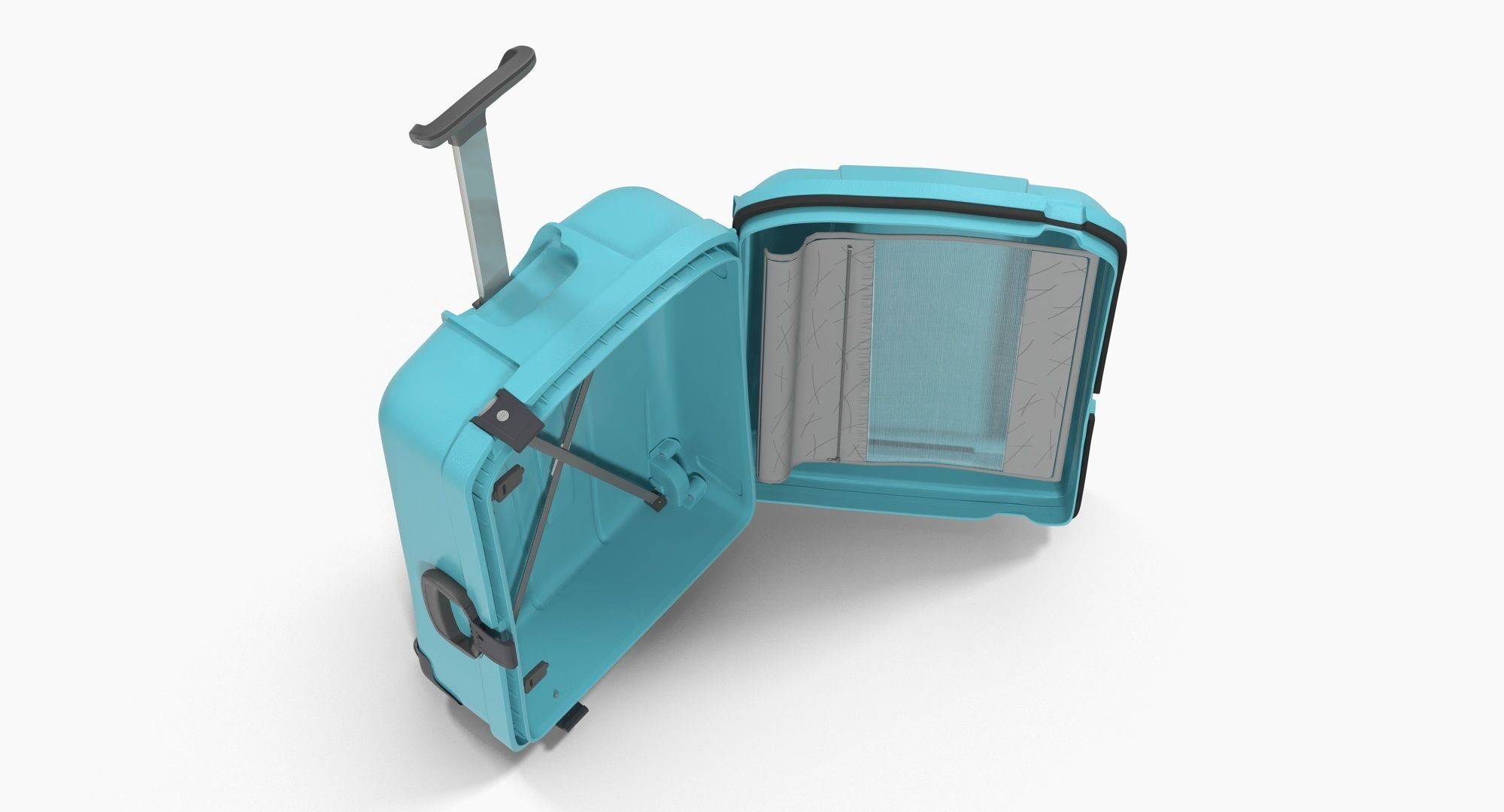 Suitcase Blue Generic Low-poly 3D model_11