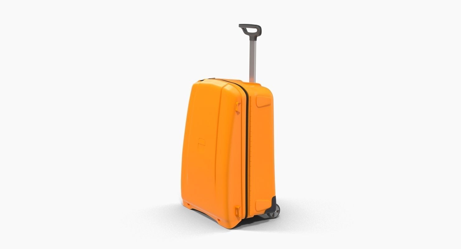 Suitcase Orange Generic Low-poly 3D model_21
