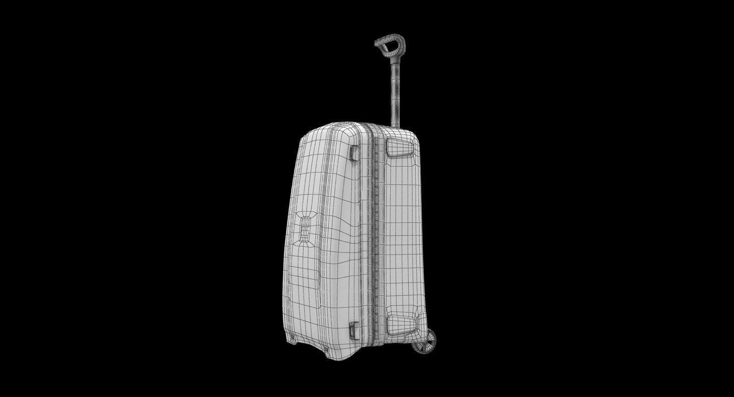 Suitcase Orange Generic Low-poly 3D model_29