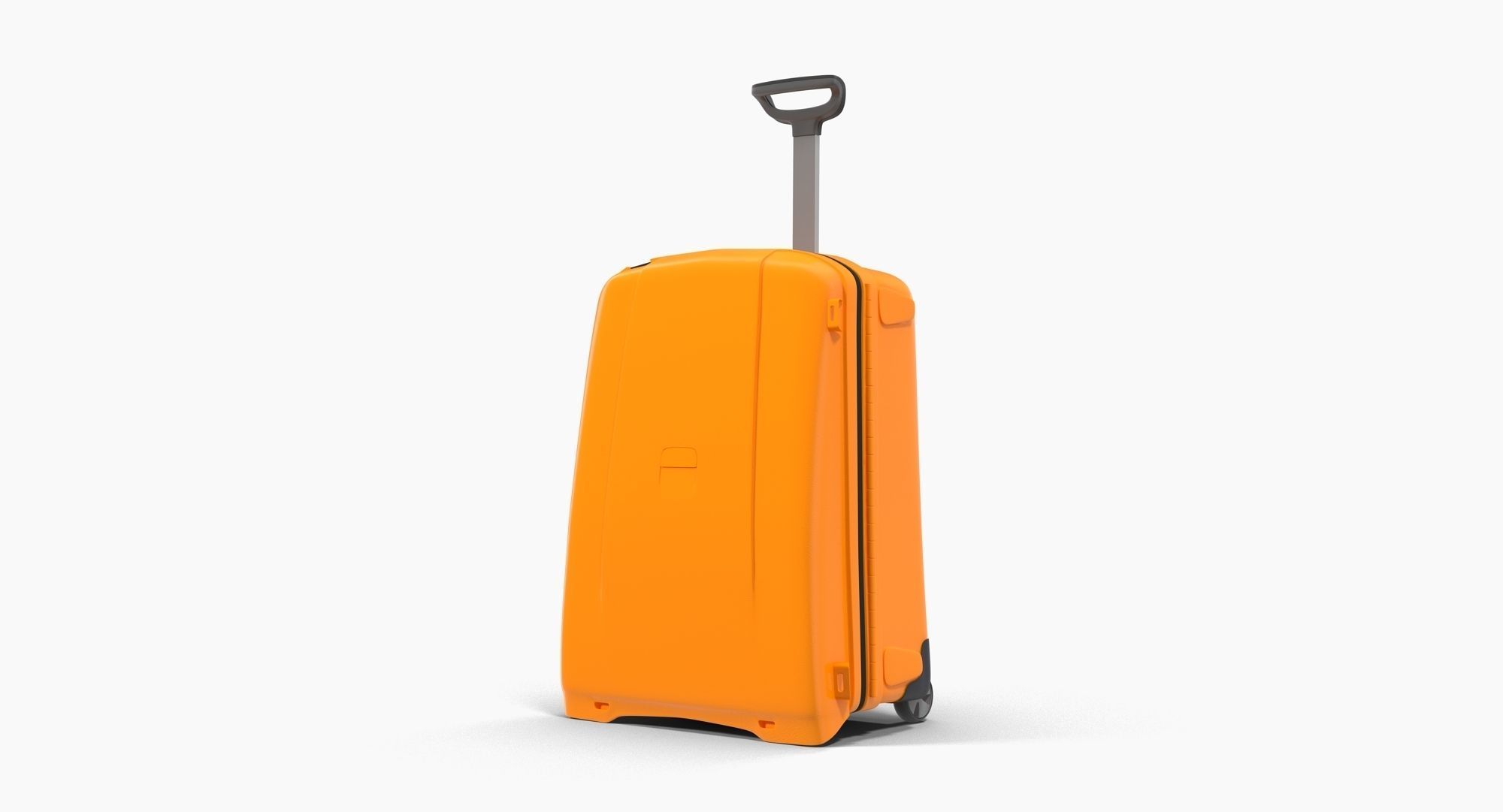 Suitcase Orange Generic Low-poly 3D model_4