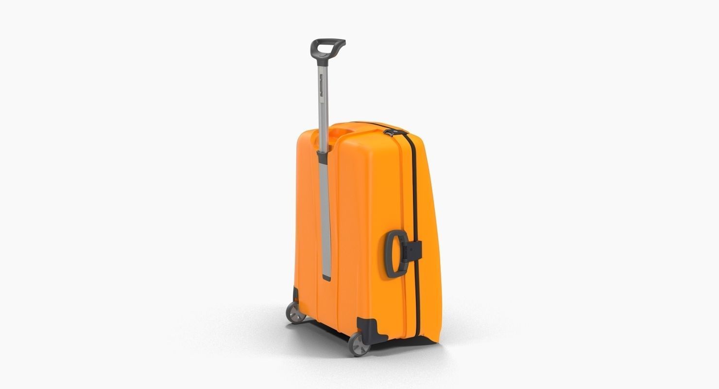 Suitcase Orange Generic Low-poly 3D model_15
