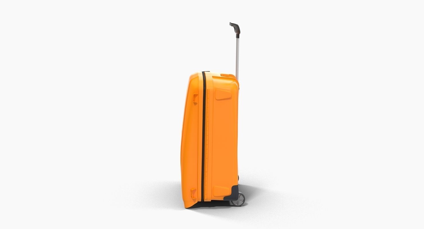 Suitcase Orange Generic Low-poly 3D model_20
