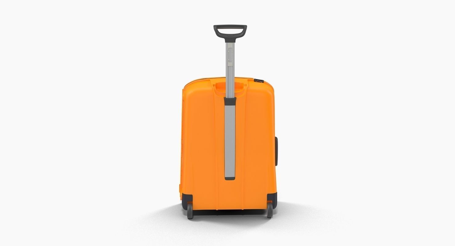 Suitcase Orange Generic Low-poly 3D model_17