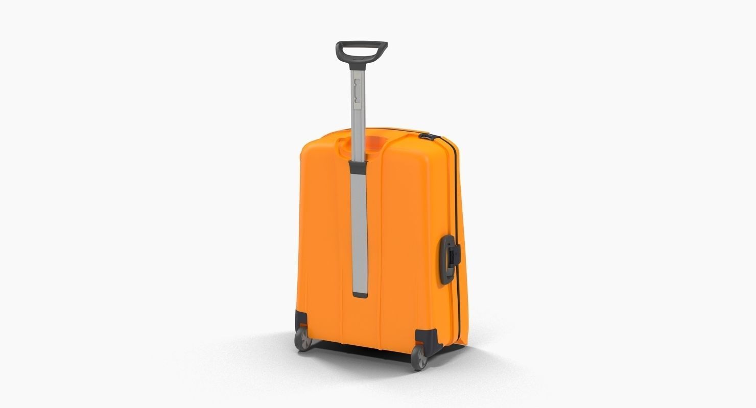 Suitcase Orange Generic Low-poly 3D model_16